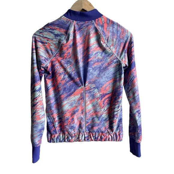 Lululemon Ivivia Purple Orange Full Zip Performance Knit Jacket Girls Youth 12 - Picture 3 of 11